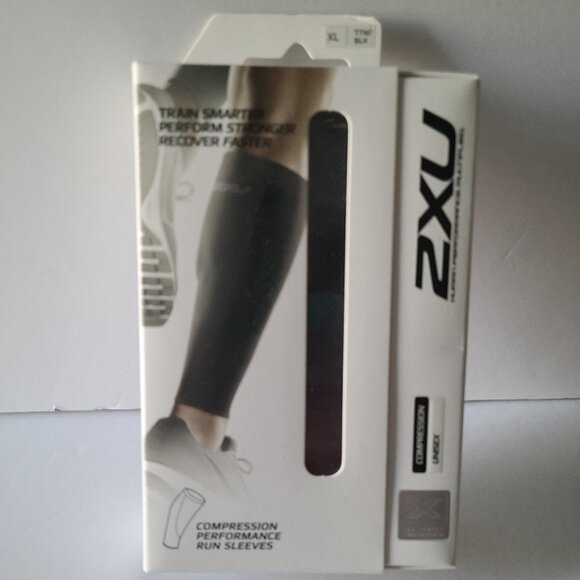 2XU - COMPRESSION PERFORMANCE RUN SLEEVE - UNISEX TITANIUM /BLACK SIZE XL NWT - Picture 2 of 11